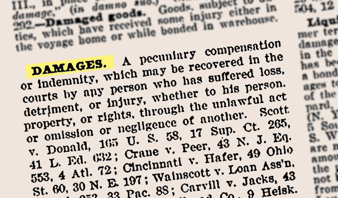 Legal Definition of Damages