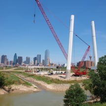Summer construction site in Dallas, TX