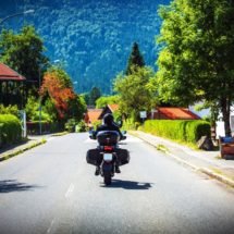 Motorcyclist on the Road