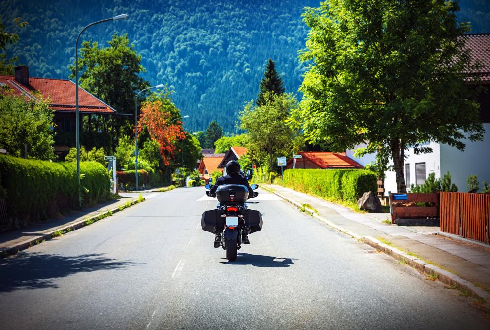 Motorcyclist on the Road